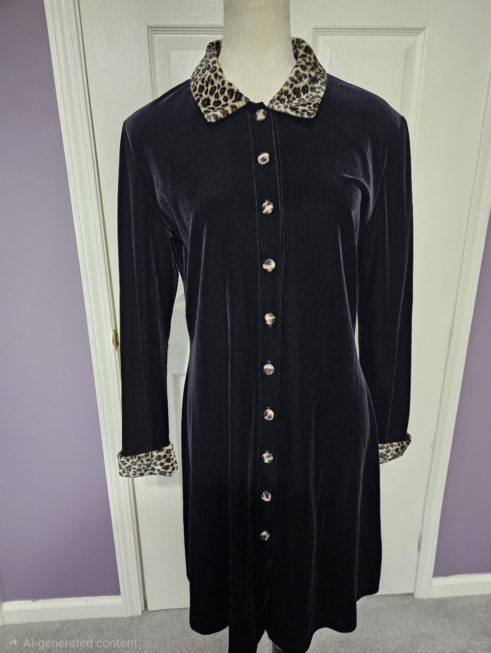 1990's Ronni Nicole MobWife Velour Dress